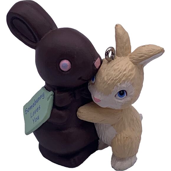 Rare 1992 Hallmark Keepsake Easter Ornament Somebunny Loves You in Mint Box - Picture 7 of 8